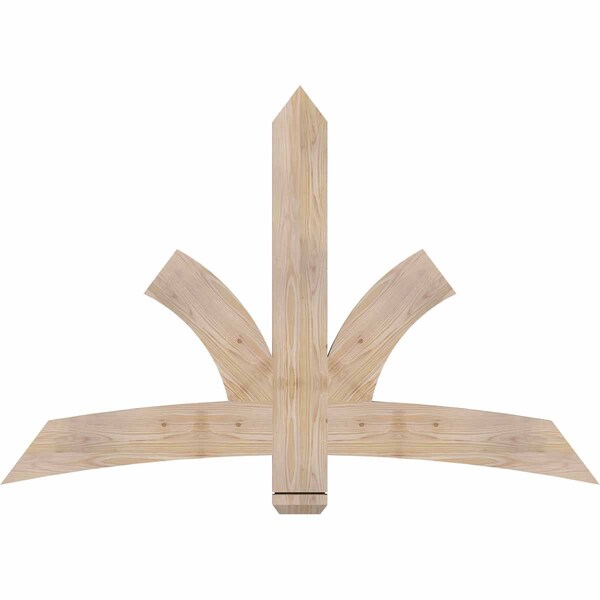 Ekena Millwork Davenport Smooth Timber Gable Bracket, Douglas Fir, 60"W x 40"H x 1 1/2"D x 5 1/2"F, 16/12 Pitch GBW060X40X0206DAV00SDF - main